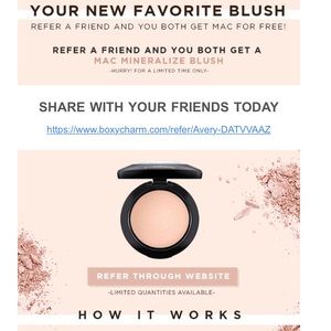 FREE MAC BLUSH WITH BOXYCHARM